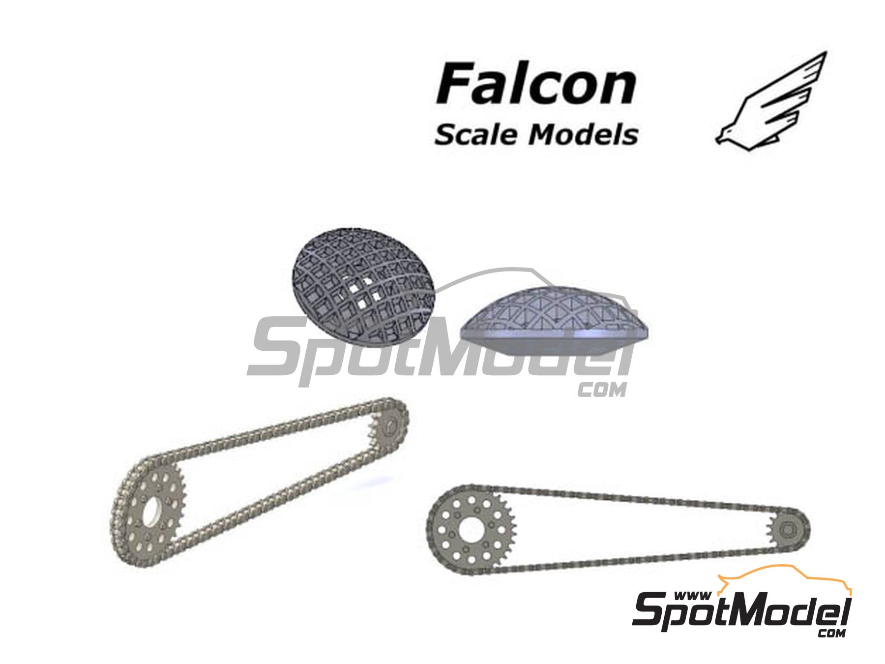 Image 1: Ducati 900 Mike Hailwood Replica / Ducati 900 SS | Chain set in 1/12 scale manufactured by Falcon Scale Models (ref.&nbsp;FSM05, also FSM005)