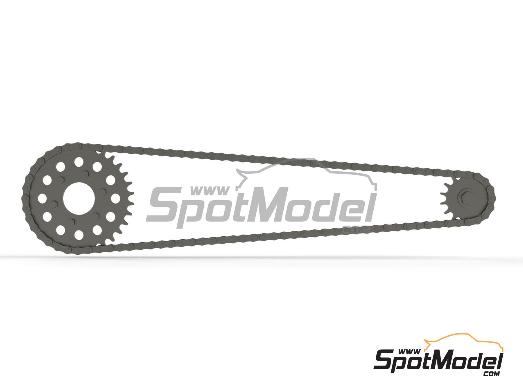 Image 2: Ducati 900 Mike Hailwood Replica / Ducati 900 SS | Chain set in 1/12 scale manufactured by Falcon Scale Models (ref.&nbsp;FSM05, also FSM005)