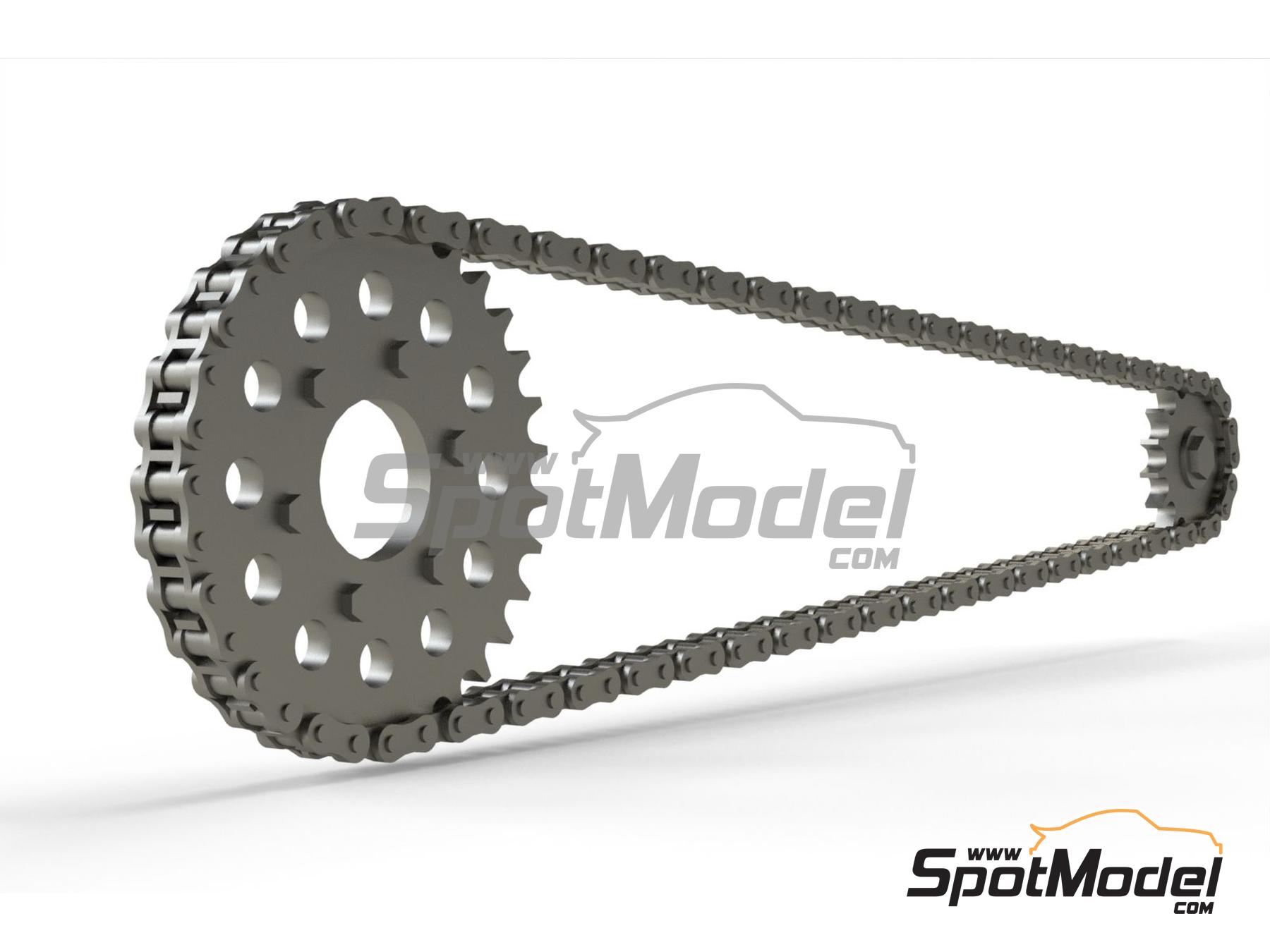 Image 3: Ducati 900 Mike Hailwood Replica / Ducati 900 SS | Chain set in 1/12 scale manufactured by Falcon Scale Models (ref.&nbsp;FSM05, also FSM005)