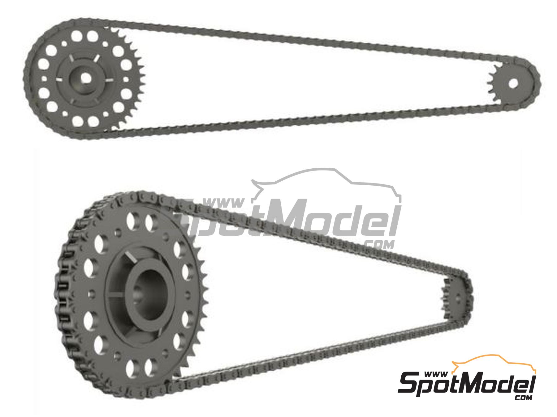 Image 1: Honda RC213V | Chain set in 1/12 scale manufactured by Falcon Scale Models (ref.&nbsp;FSM12, also FSM012)