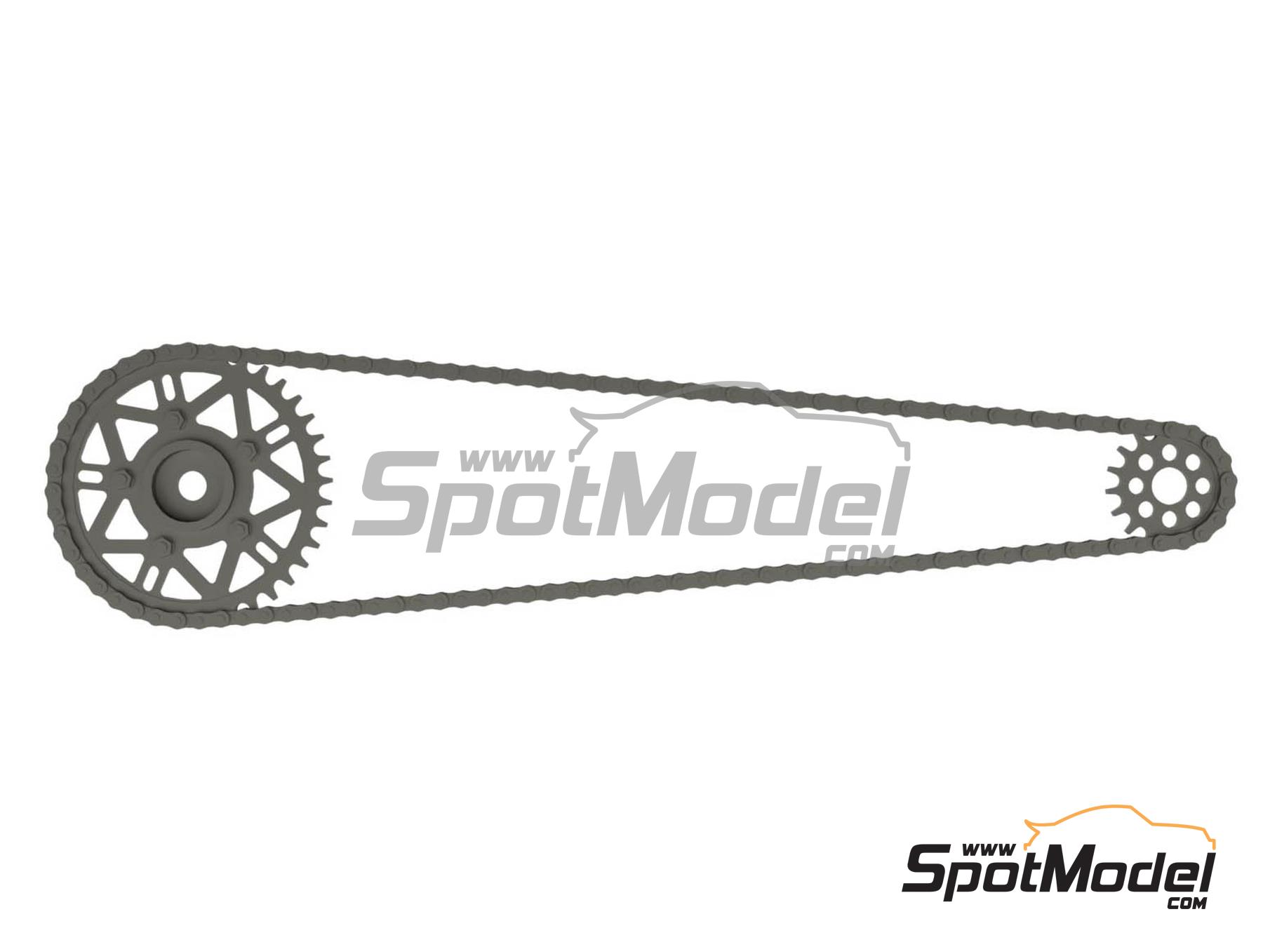 Image 1: Kawasaki Ninja ZX-RR | Chain set in 1/12 scale manufactured by Falcon Scale Models (ref.&nbsp;FSM24, also FSM024)