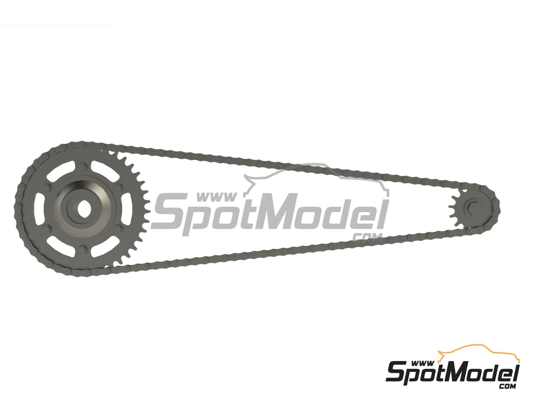 Image 1: Honda VFR750R RC30 | Cadena en escala&nbsp;1/12 fabricado por Falcon Scale Models (ref.&nbsp;FSM26, tambien FSM026)