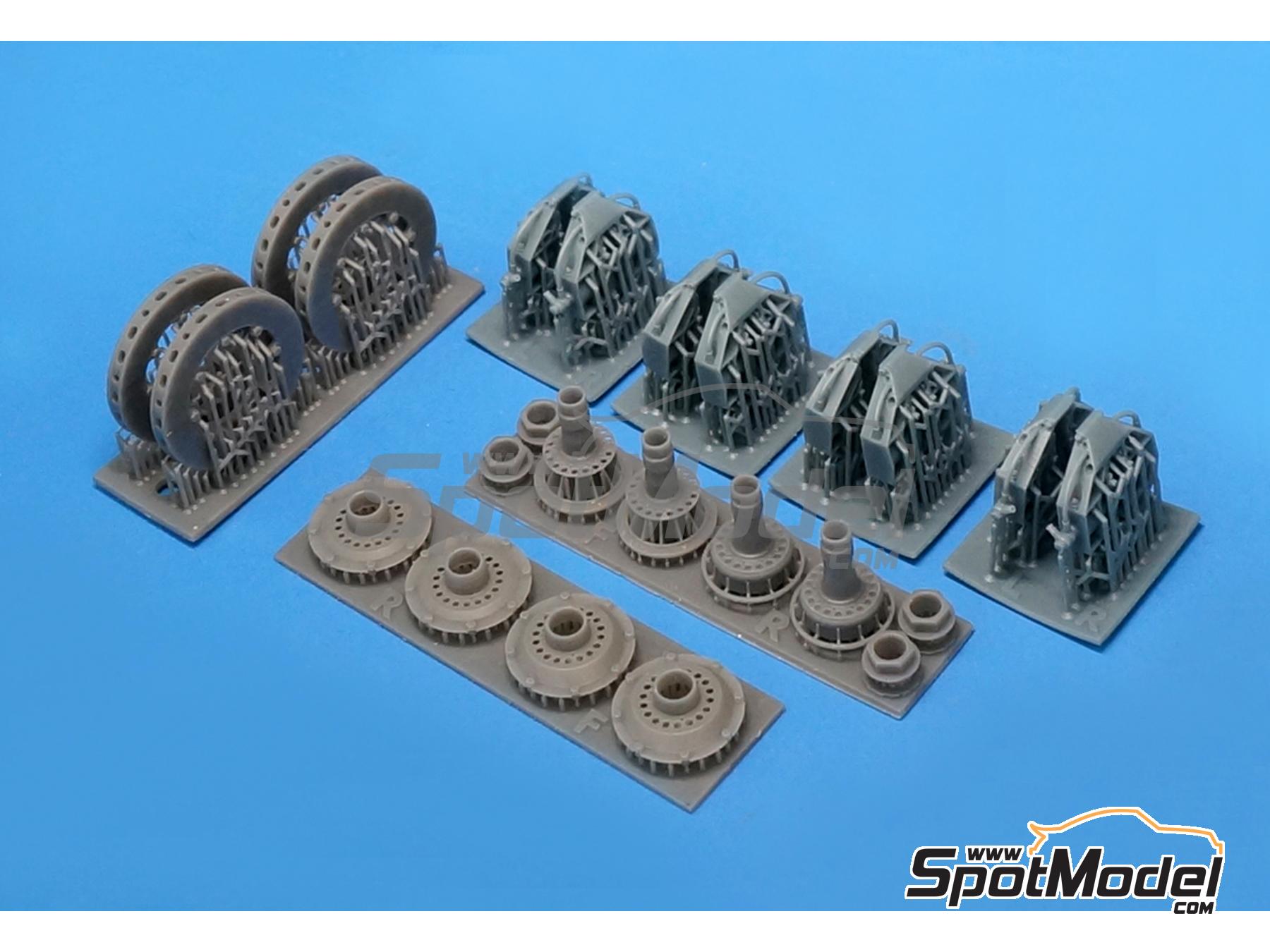 Image 6: Brake set for McLaren Honda MP4/4 (Meng) -  1988 | Brakes in 1/12 scale manufactured by Fat Frog Models (ref.&nbsp;DE12065, also 4897049120655)