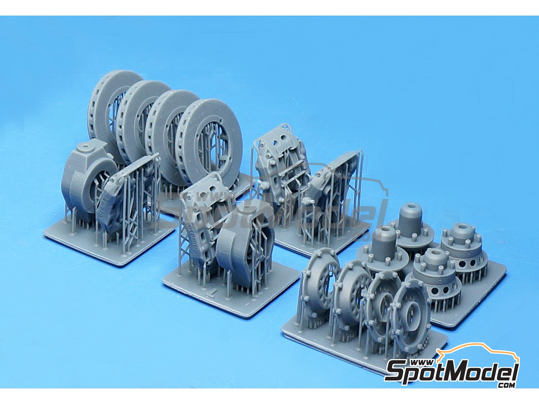 Image 9: Brake set for Lotus Honda 99T -  1987 | Brakes in 1/12 scale manufactured by Fat Frog Models (ref.&nbsp;DE12095, also 4897049120952)