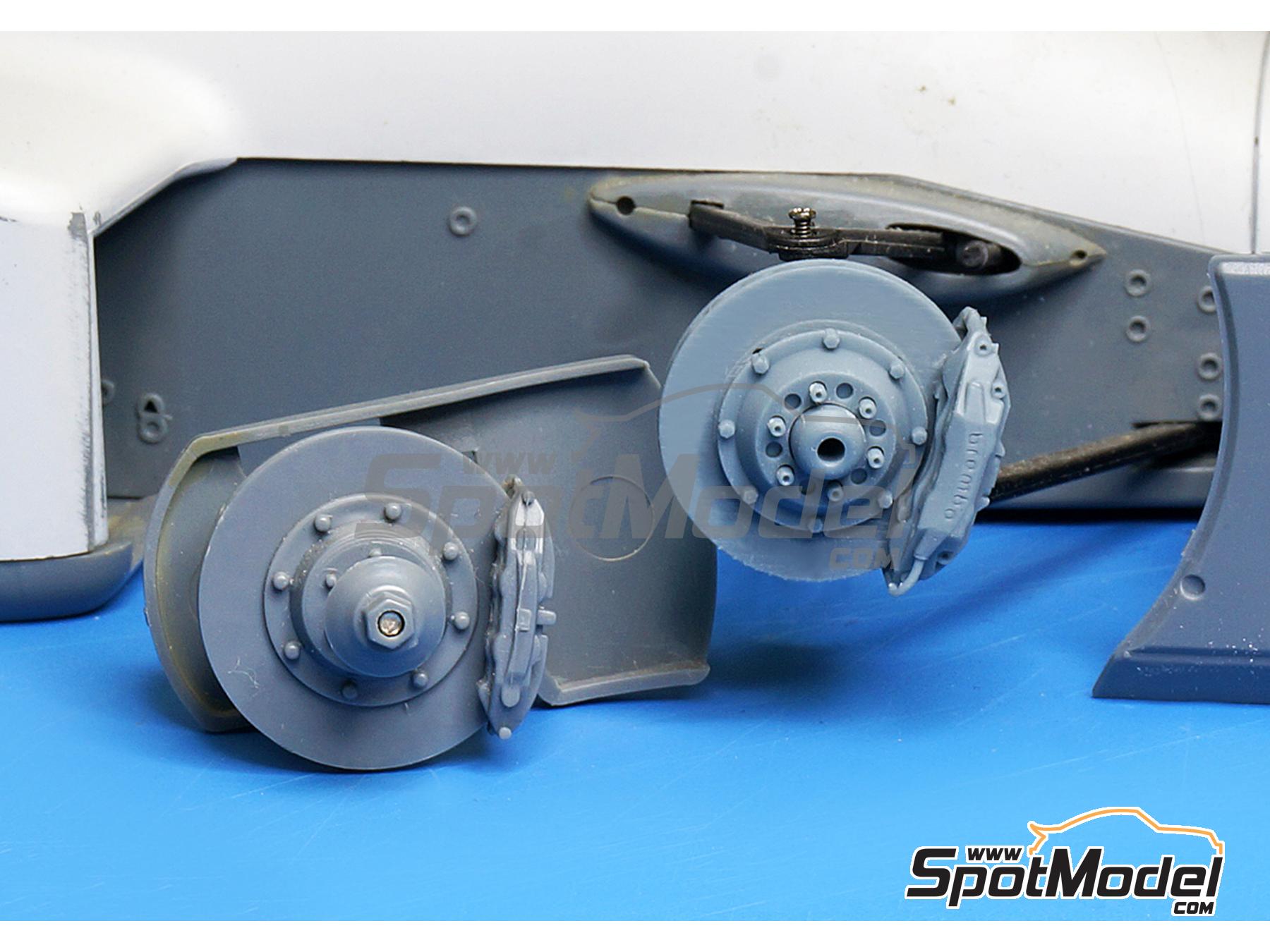 Image 11: Brake set for Lotus Honda 99T -  1987 | Brakes in 1/12 scale manufactured by Fat Frog Models (ref.&nbsp;DE12095, also 4897049120952)