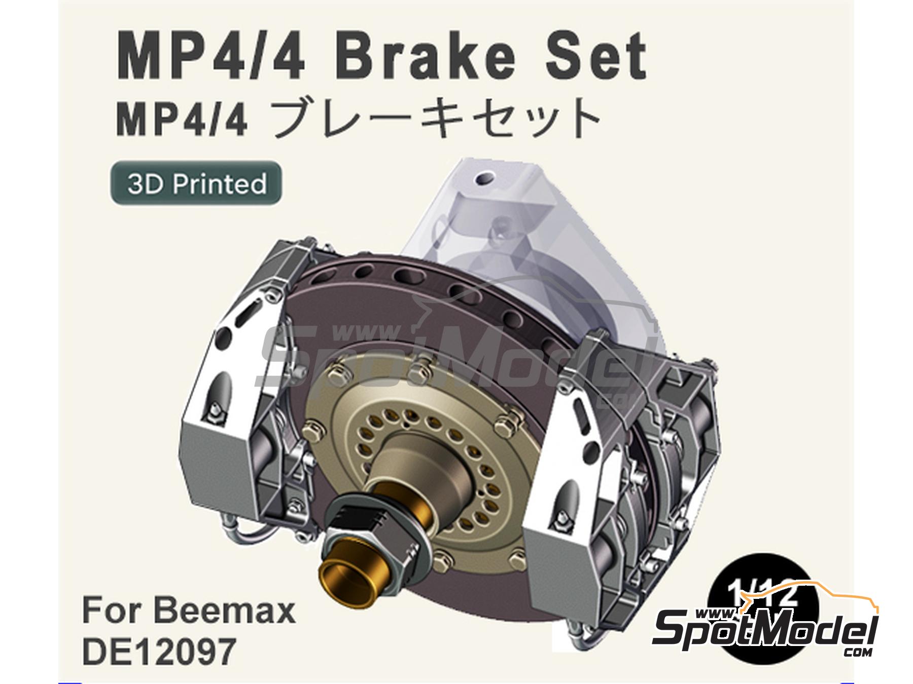 Image 1: Juego de frenos para McLaren Honda MP4/4 (Beemax) -  1988 | Frenos en escala&nbsp;1/12 fabricado por Fat Frog Models (ref.&nbsp;DE12097, tambien 4897049120976)