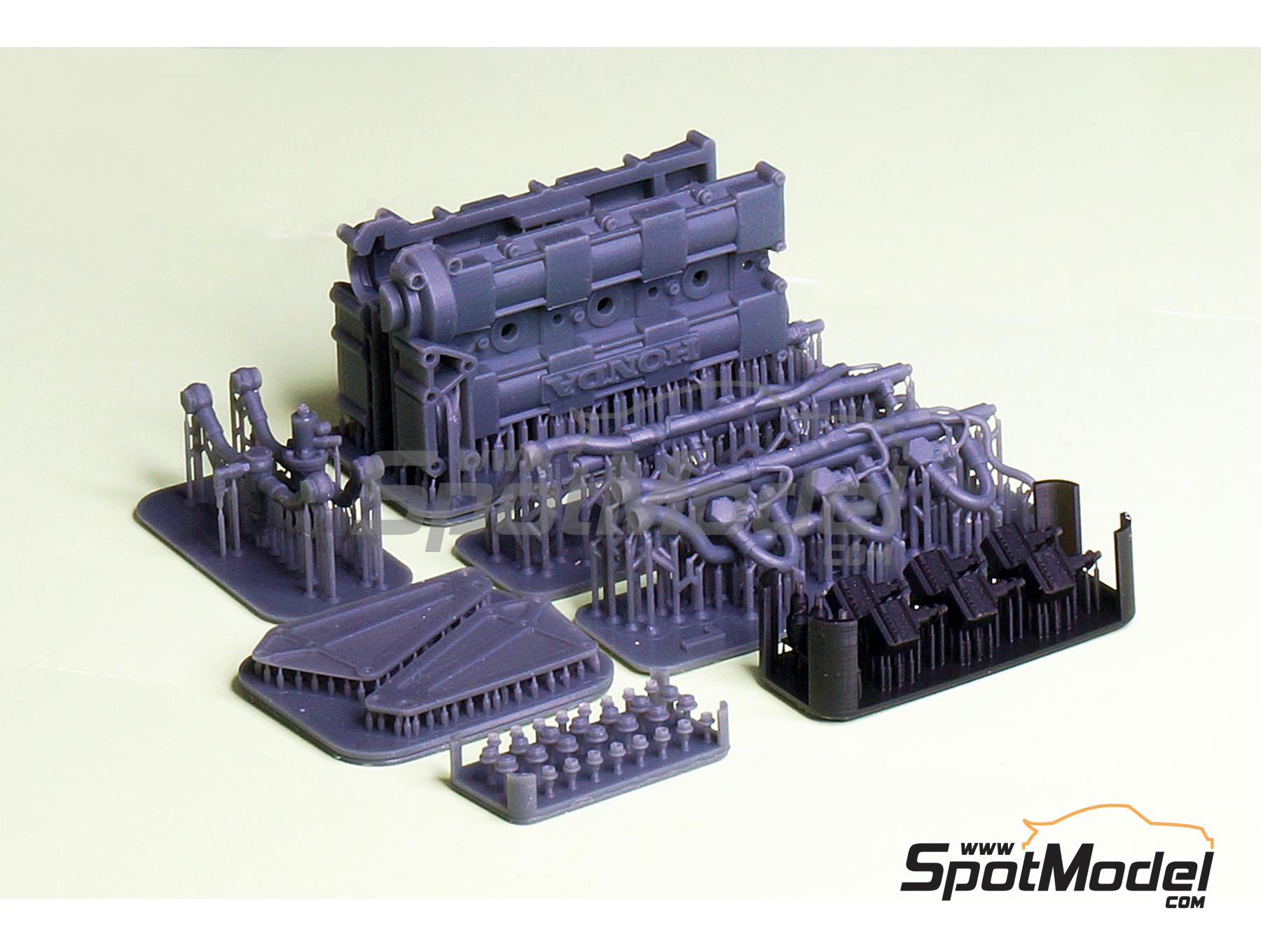 Image 2: Tapas de levas y bobinas de encendido para McLaren Honda MP4/4 -  1988 | Detalle en escala&nbsp;1/12 fabricado por Fat Frog Models (ref.&nbsp;DE12100, tambien 4897049121003)