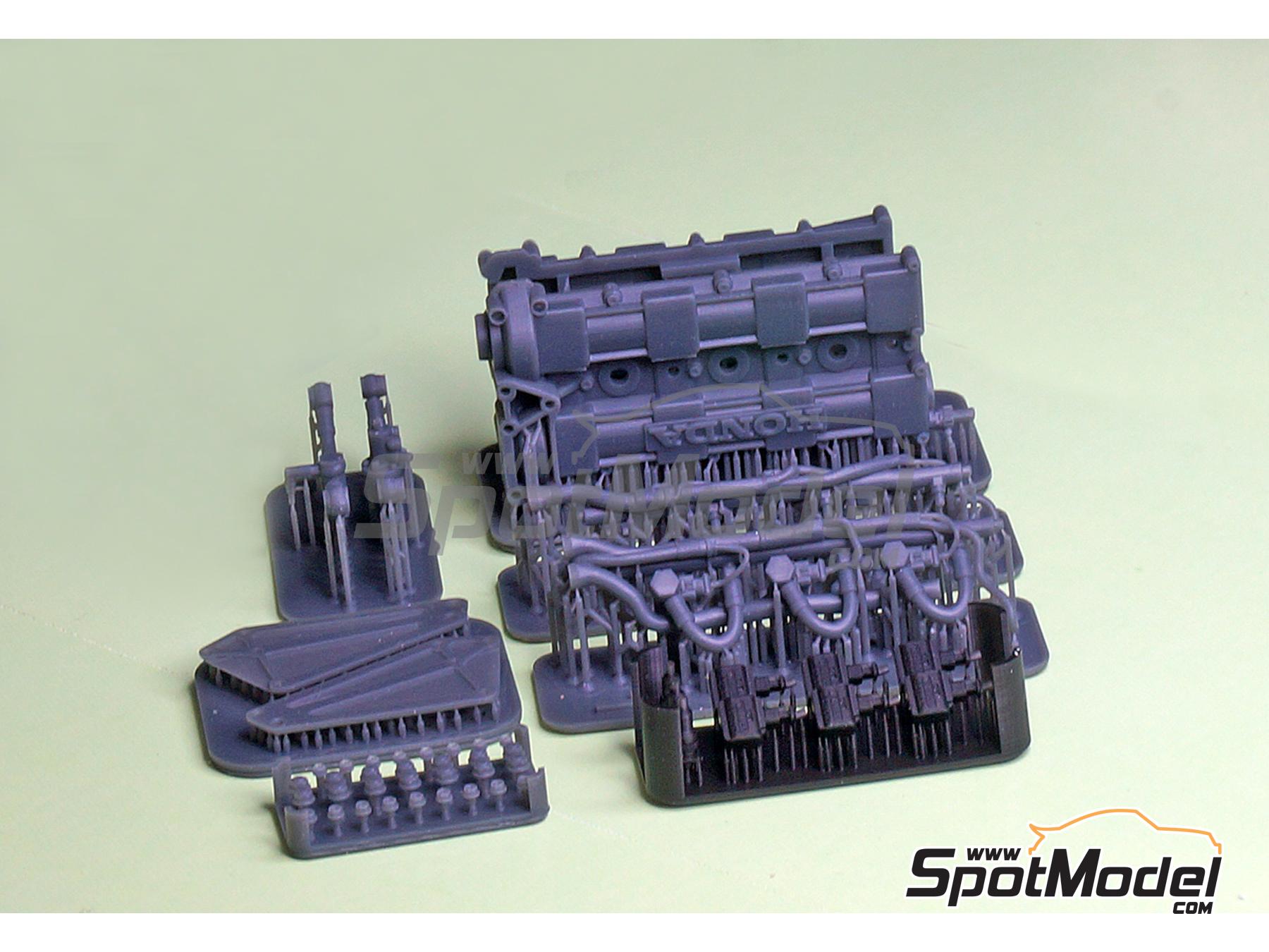 Image 3: Tapas de levas y bobinas de encendido para McLaren Honda MP4/4 -  1988 | Detalle en escala&nbsp;1/12 fabricado por Fat Frog Models (ref.&nbsp;DE12100, tambien 4897049121003)