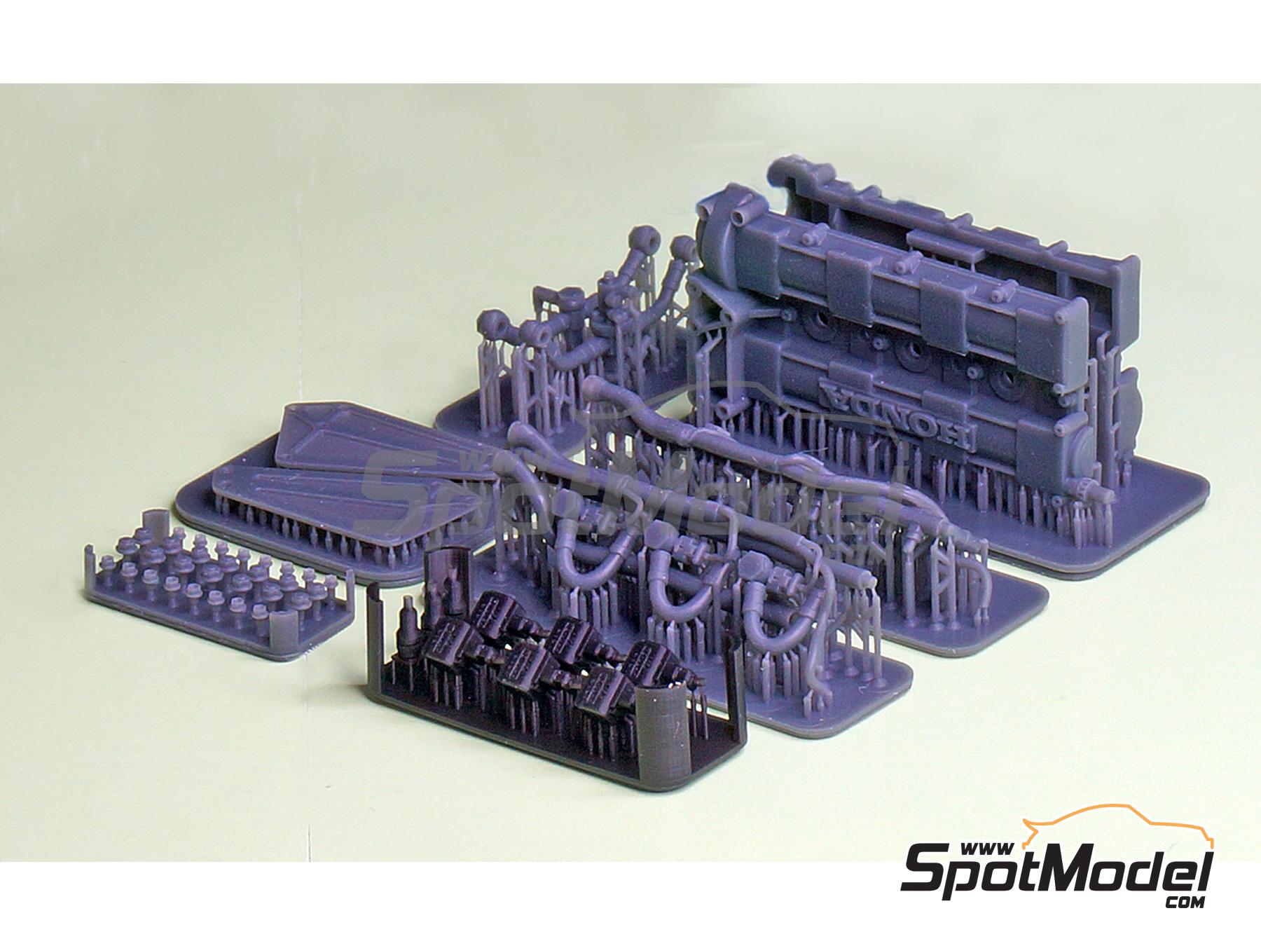 Image 4: Tapas de levas y bobinas de encendido para McLaren Honda MP4/4 -  1988 | Detalle en escala&nbsp;1/12 fabricado por Fat Frog Models (ref.&nbsp;DE12100, tambien 4897049121003)