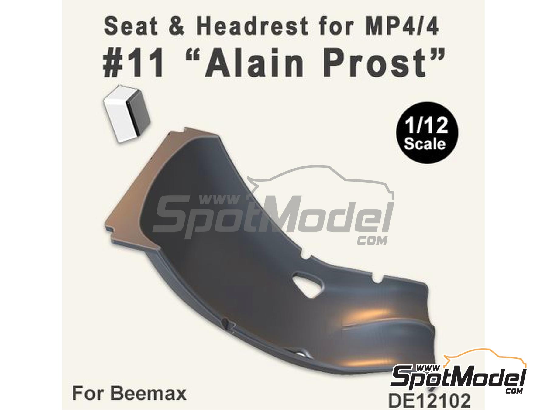 Image 1: McLaren Honda MP4/4 (Beemax) -  1988 | Asientos en escala&nbsp;1/12 fabricado por Fat Frog Models (ref.&nbsp;DE12102, tambien 4897049121027)