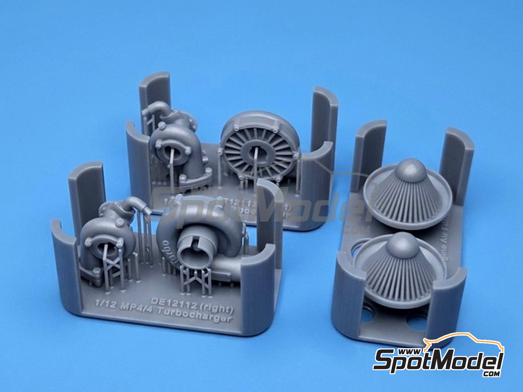 Image 4: Turbocompresor con filtro de aire para McLaren Honda MP4/4 (Beemax) -  1988 | Detalle en escala&nbsp;1/12 fabricado por Fat Frog Models (ref.&nbsp;DE12112)