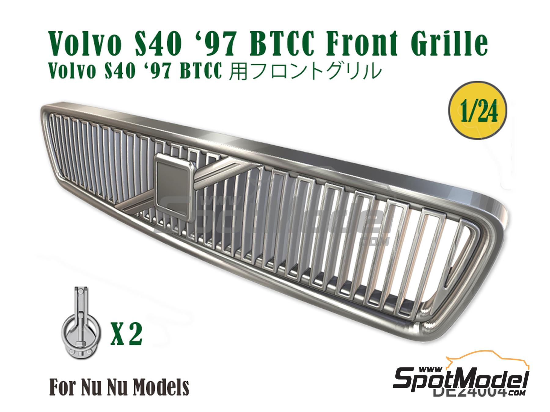 Image 1: Parrilla delantera para Volvo S40 BTCC -  1997 | Detalle en escala&nbsp;1/24 fabricado por Fat Frog Models (ref.&nbsp;DE24004, tambien 4897049242043)
