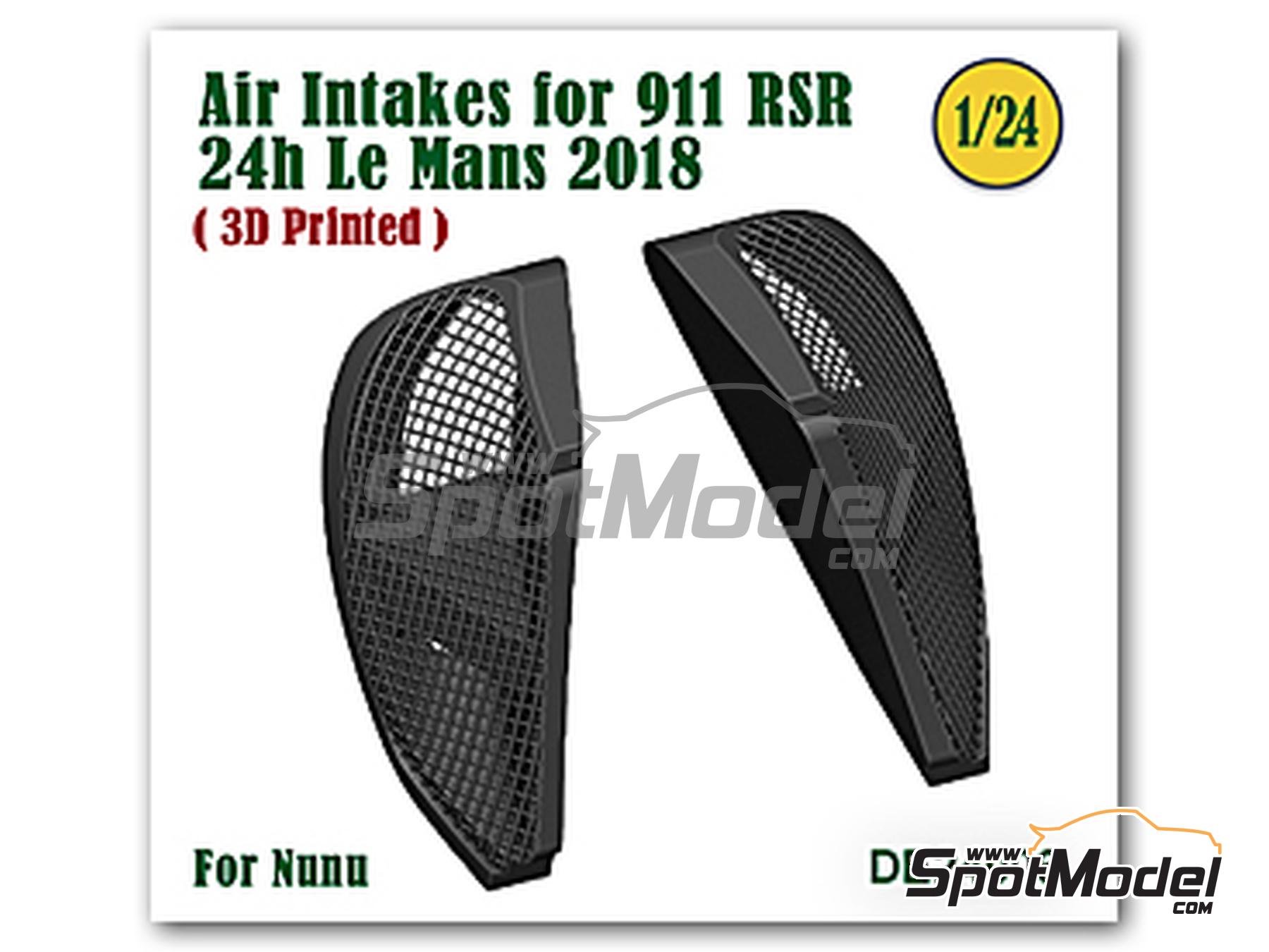 Image 2: Porsche 911 991 RSR GT3 Side air intake grilles | Detail in 1/24 scale manufactured by Fat Frog Models (ref.&nbsp;DE24006)