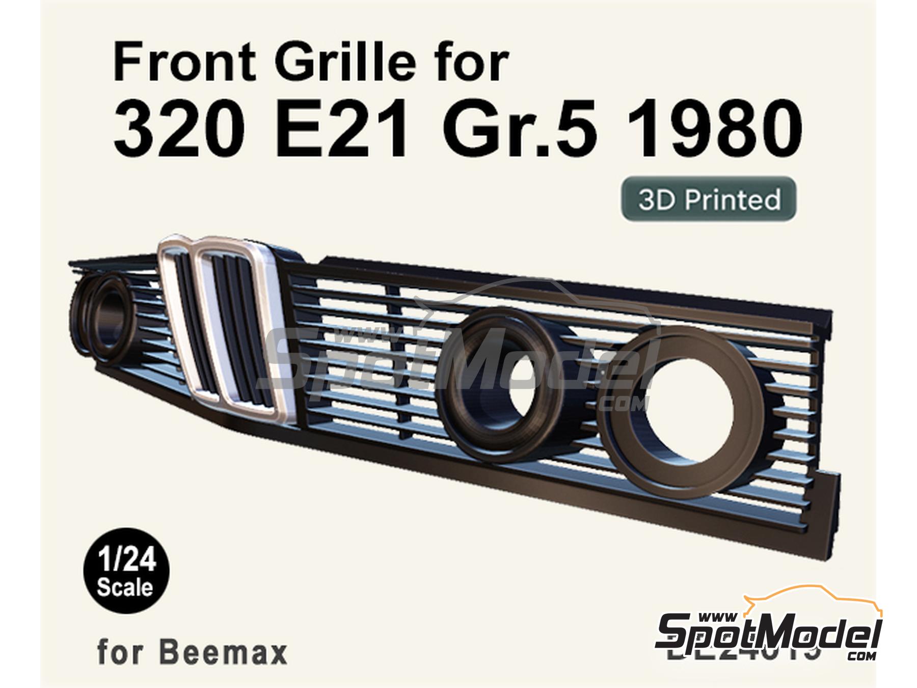 Image 1: Front Grille BMW 320 E21 Turbo Group 5 -  1980 | Detail in 1/24 scale manufactured by Fat Frog Models (ref.&nbsp;DE24019)