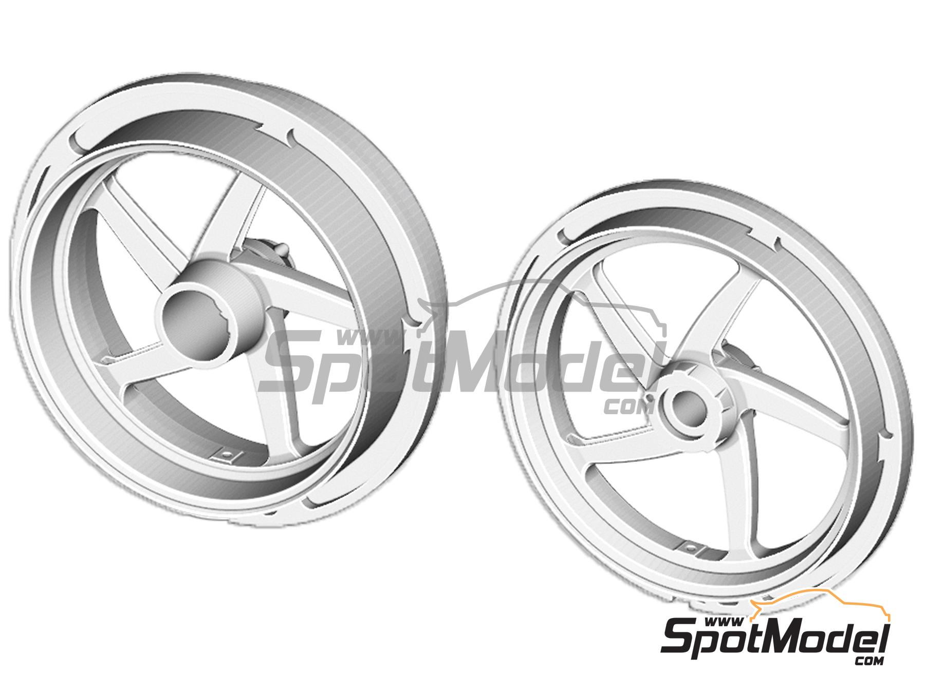 Image 2: Llantas de 5 radios para Suzuki RGV500 1993 | Llantas en escala&nbsp;1/12 fabricado por Fat Frog Models (ref.&nbsp;FW12001, tambien 4897049129016)