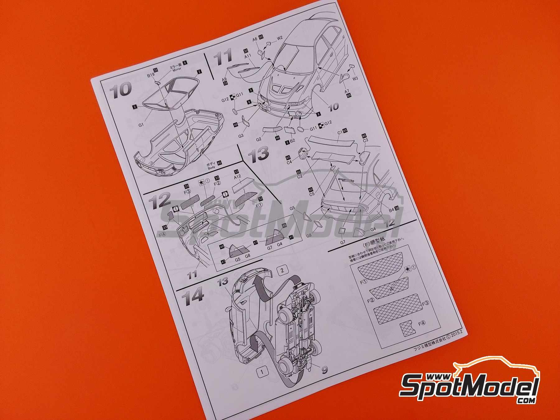 Image 4: Mitsubishi Lancer Evolution VI GSR | Car scale model kit in 1/24 scale manufactured by Fujimi (ref. FJ039237, also 4968728039237, 039237, ID-102 and 03923)