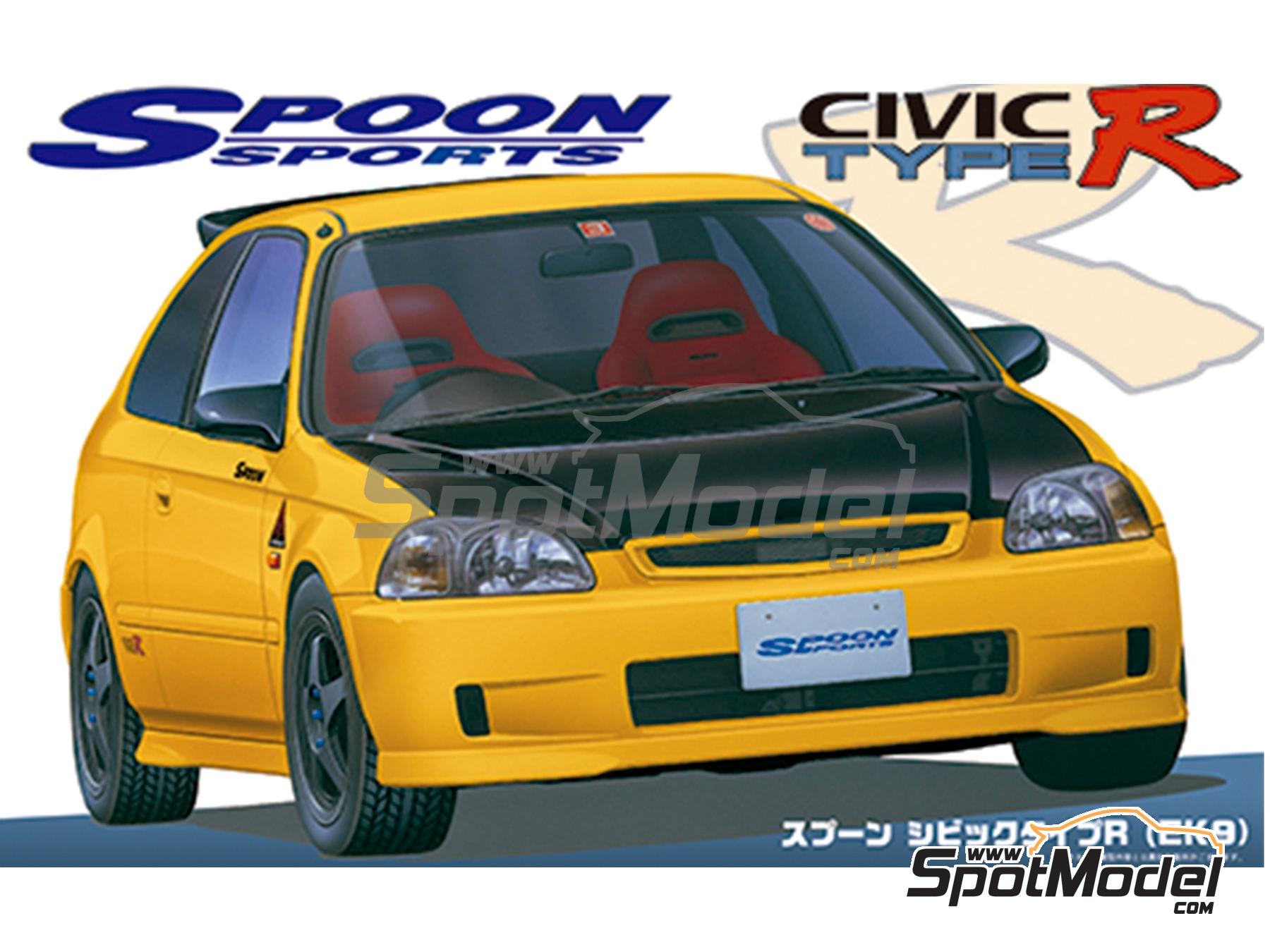 Image 1: Honda Civic Type R (EK9) Spoon | Maqueta de coche en escala&nbsp;1/24 fabricado por Fujimi (ref.&nbsp;FJ04635, tambien 4968728046358, 04635 y ID-280)