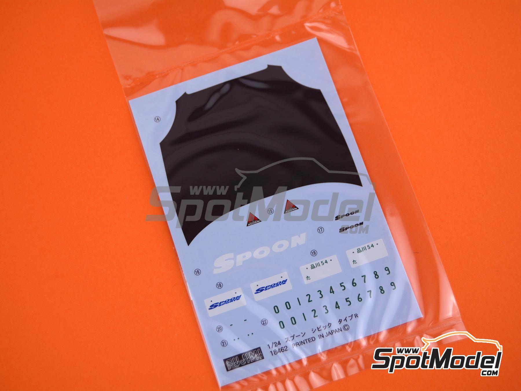 Image 12: Honda Civic Type R (EK9) Spoon | Maqueta de coche en escala&nbsp;1/24 fabricado por Fujimi (ref.&nbsp;FJ04635, tambien 4968728046358, 04635 y ID-280)