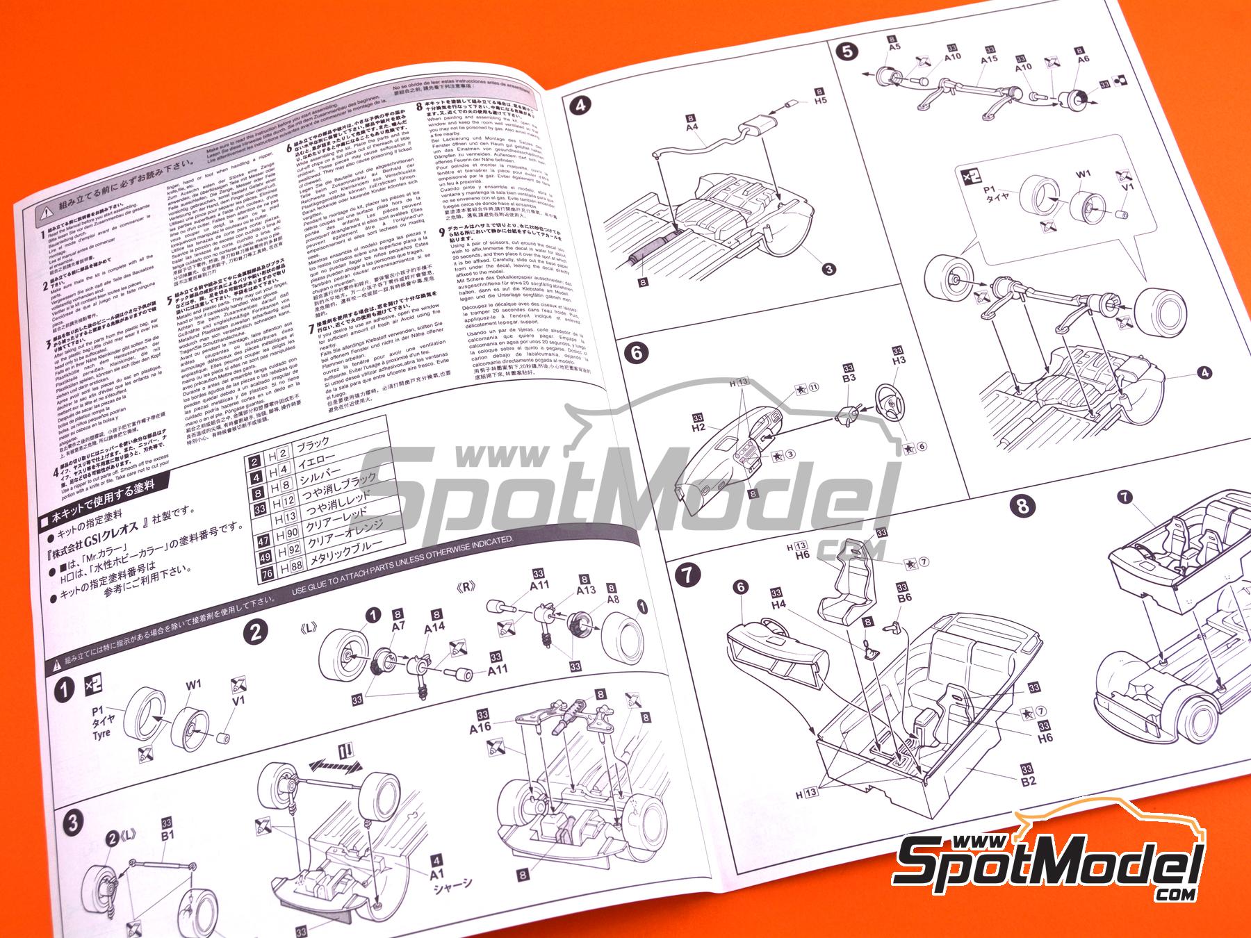 Image 14: Honda Civic Type R (EK9) Spoon | Maqueta de coche en escala&nbsp;1/24 fabricado por Fujimi (ref.&nbsp;FJ04635, tambien 4968728046358, 04635 y ID-280)