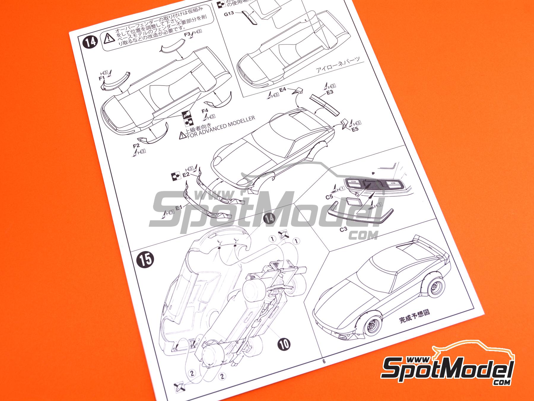 Image 16: Nissan Fairlady 240ZG Full Works Racing | Car scale model kit in 1/24 scale manufactured by Fujimi (ref. FJ04674, also 4968728046747, 04674 and ID-143)