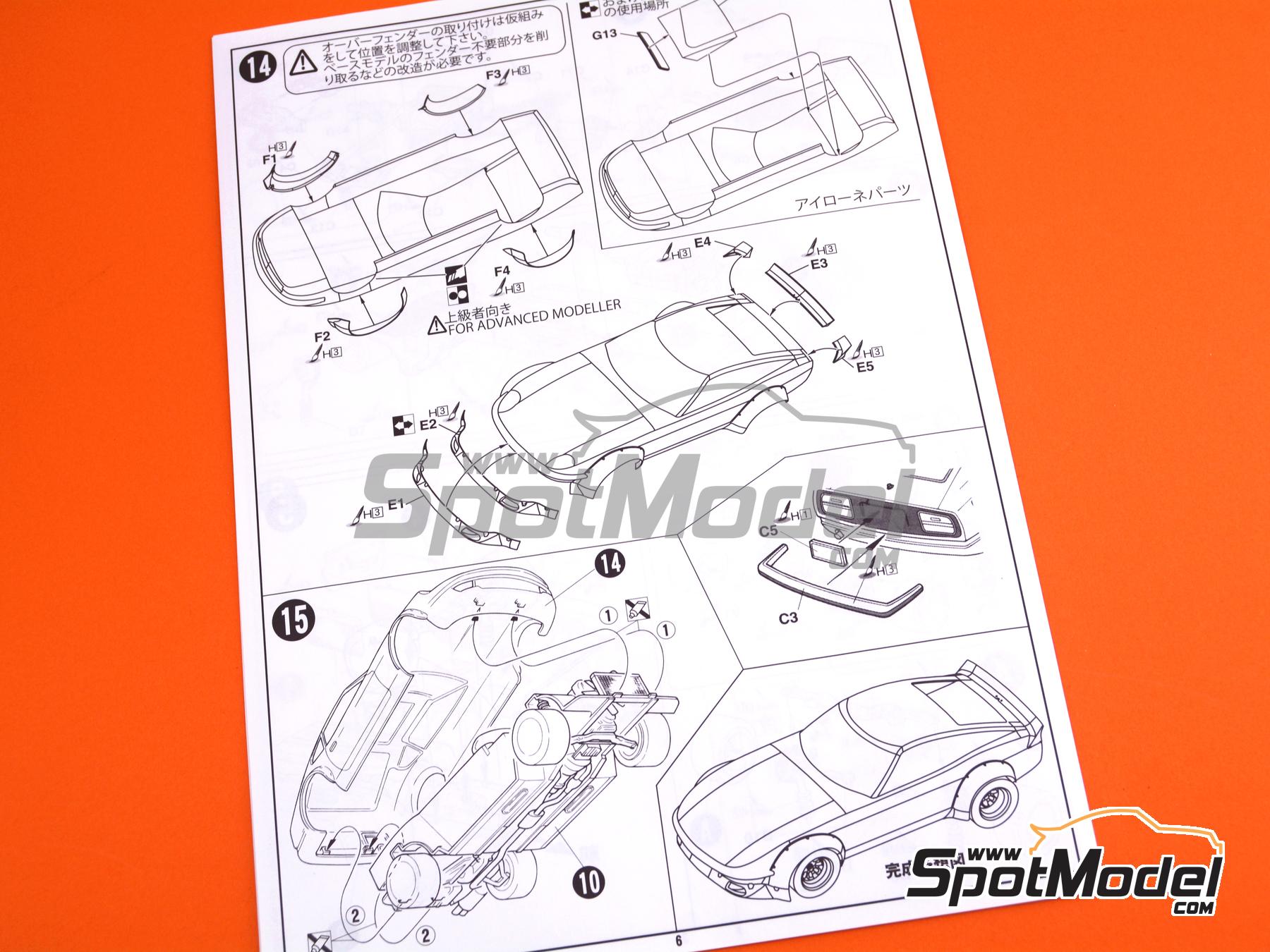 Image 17: Nissan Fairlady 240ZG Full Works Racing | Car scale model kit in 1/24 scale manufactured by Fujimi (ref. FJ04674, also 4968728046747, 04674 and ID-143)