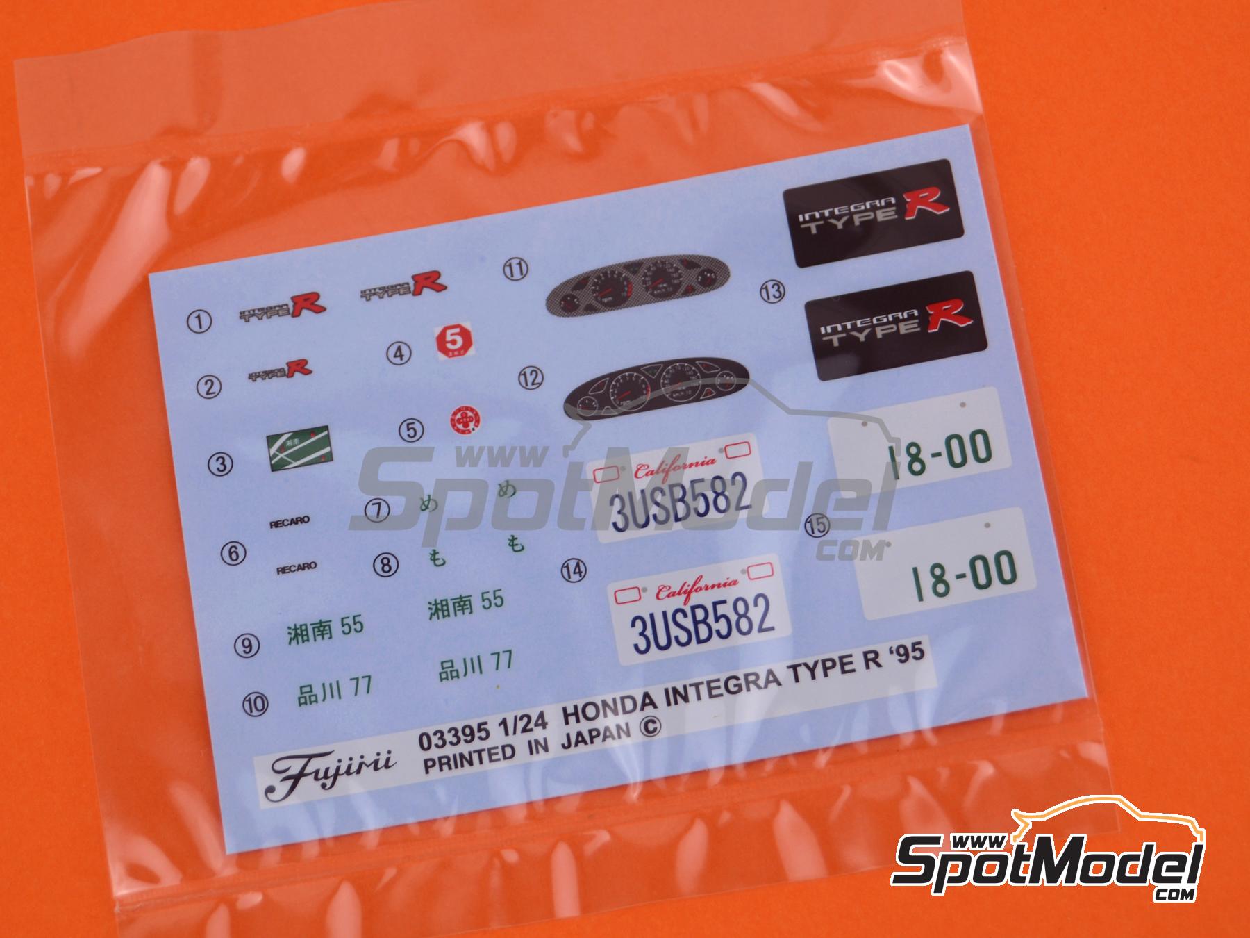 Image 10: Honda Integra Type R -  1995 | Maqueta de coche en escala&nbsp;1/24 fabricado por Fujimi (ref.&nbsp;FJ04709, tambien 4968728047096, 04709 y ID-21)