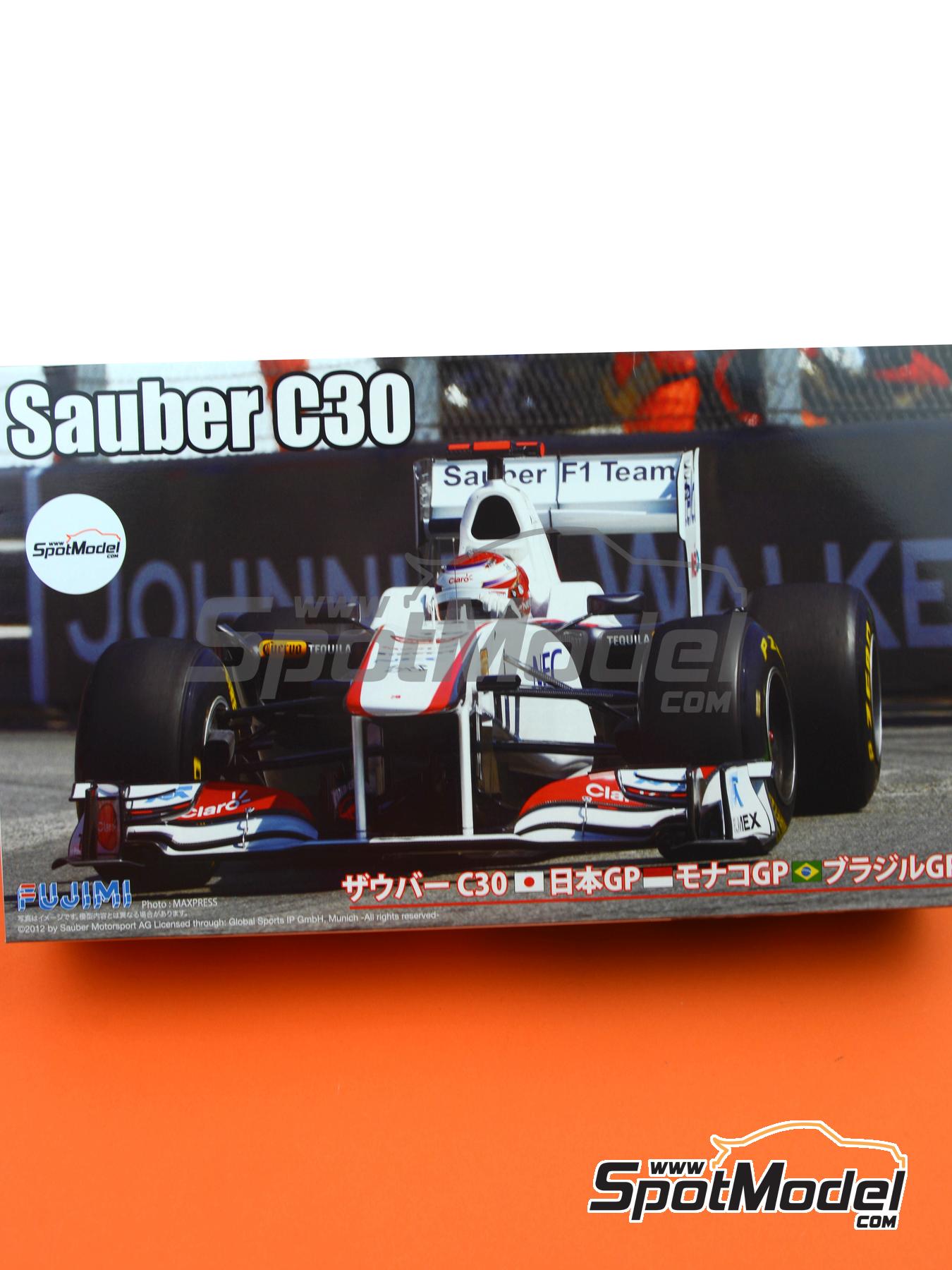 Fujimi 09208: Maqueta de coche escala 1/20 - Sauber C30 Equipo Sauber F1  patrocinado por NEC Disensa Nº 16, 17 - Kamui Kobayashi (JP), Sergio Perez  (MX) - Gran Premio de Fórmula