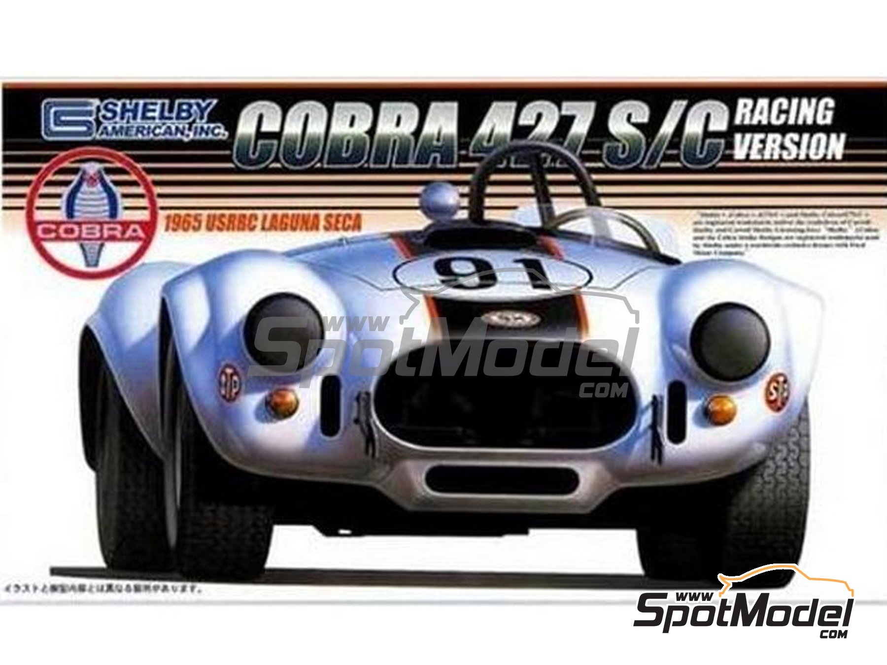 Image 1: Shelby Cobra 427 S/C Essex Wire Team - USRRC Laguna Seca 1965 | Car scale model kit in 1/24 scale manufactured by Fujimi (ref.&nbsp;FJ12092, also 4968728120928 and 12092)