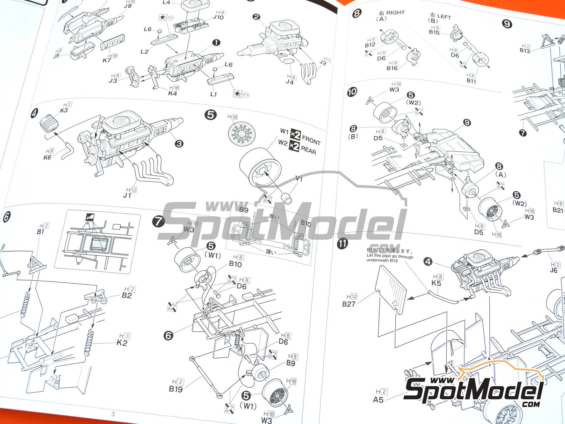Image 15: Shelby Cobra 427 S/C Essex Wire Team - USRRC Laguna Seca 1965 | Car scale model kit in 1/24 scale manufactured by Fujimi (ref.&nbsp;FJ12092, also 4968728120928 and 12092)