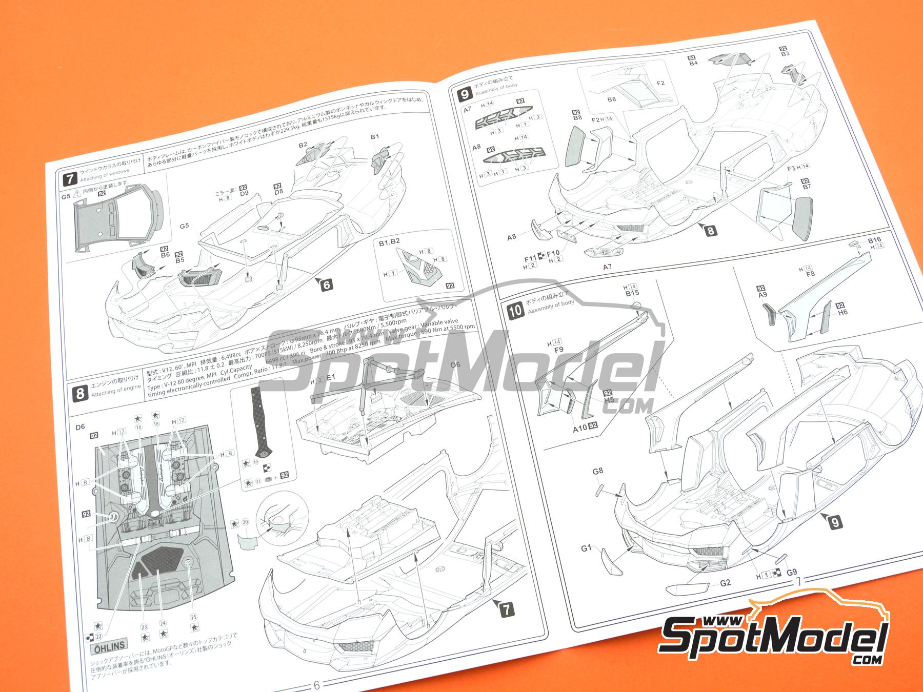 AMページ Fujimi 123974: Car scale model kit 1/24 scale - Lamborghini
