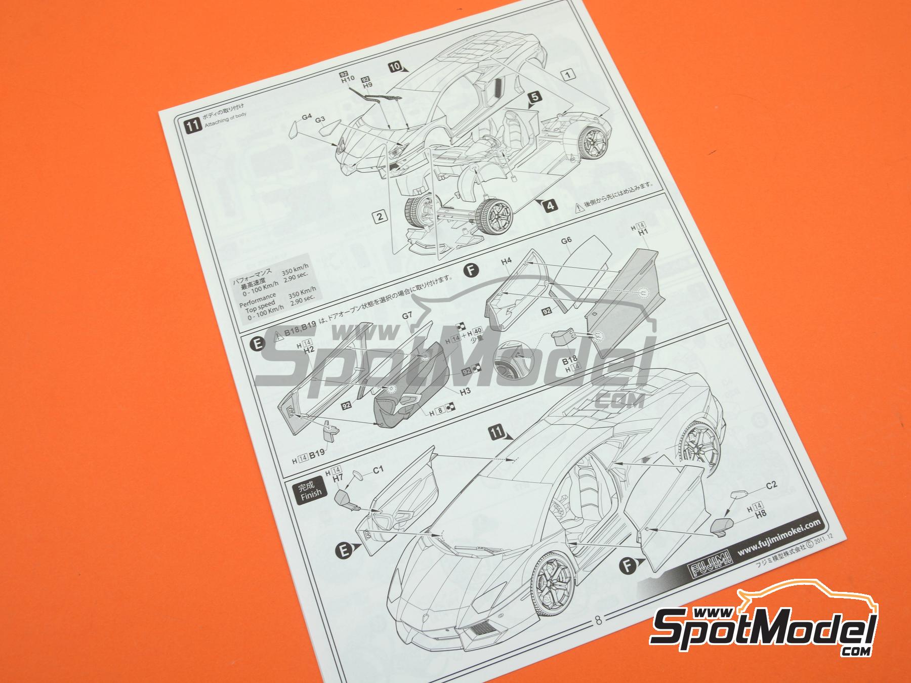 Fujimi 123974: Car scale model kit 1/24 scale - Lamborghini