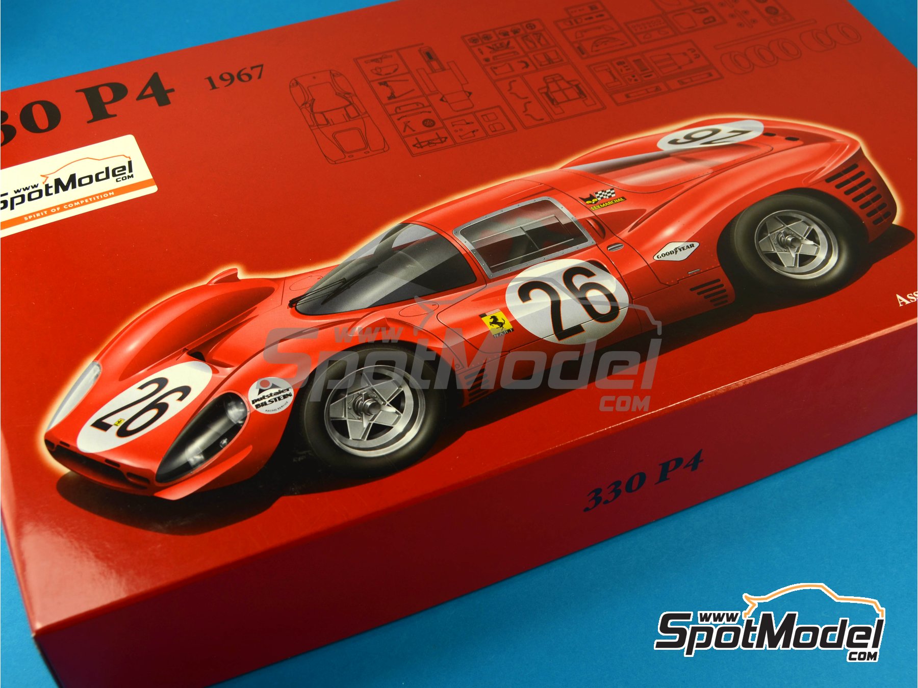 Fujimi 125756: Car scale model kit 1/24 scale - Ferrari 330 P4 