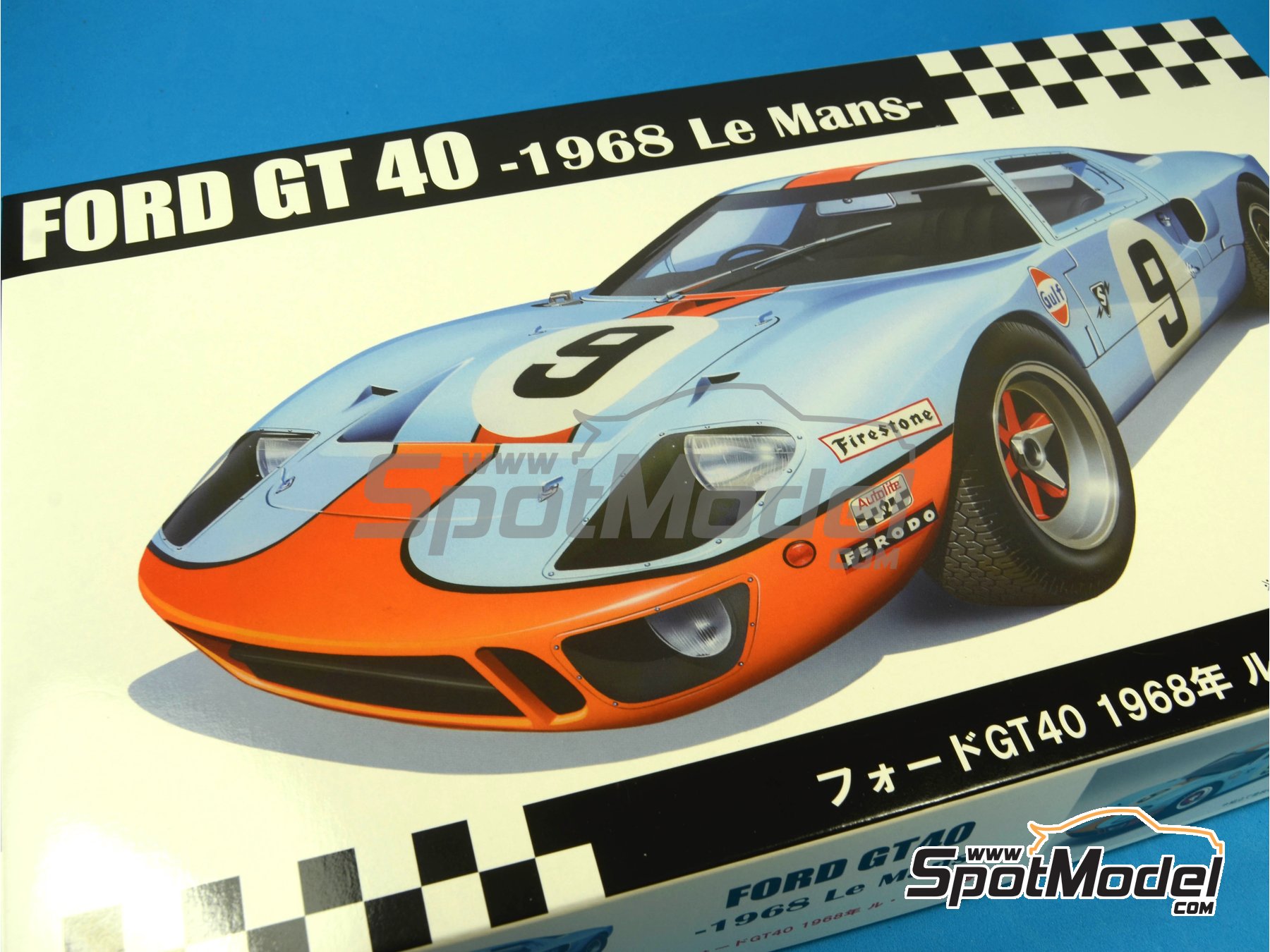 1967 Ford France GT40 Mk 1 Targa Florio water transfer decals for Fujimi kit 