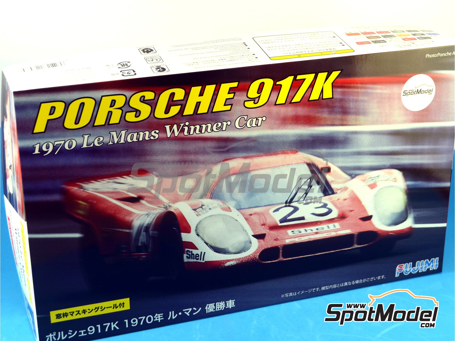 Image 1: Porsche 917K patrocinado por Shell - 24 Horas de Le Mans 1970 | Maqueta de coche en escala 1/24 fabricado por Fujimi (ref. FJ126074, tambien 4968728126074 y 126074)
