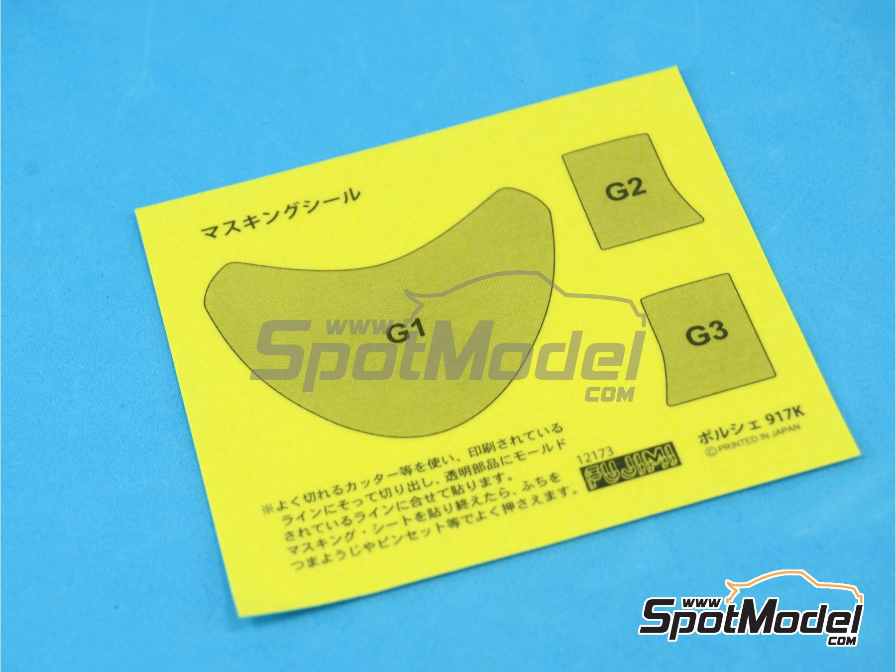 Image 14: Porsche 917K patrocinado por Shell - 24 Horas de Le Mans 1970 | Maqueta de coche en escala 1/24 fabricado por Fujimi (ref. FJ126074, tambien 4968728126074 y 126074)