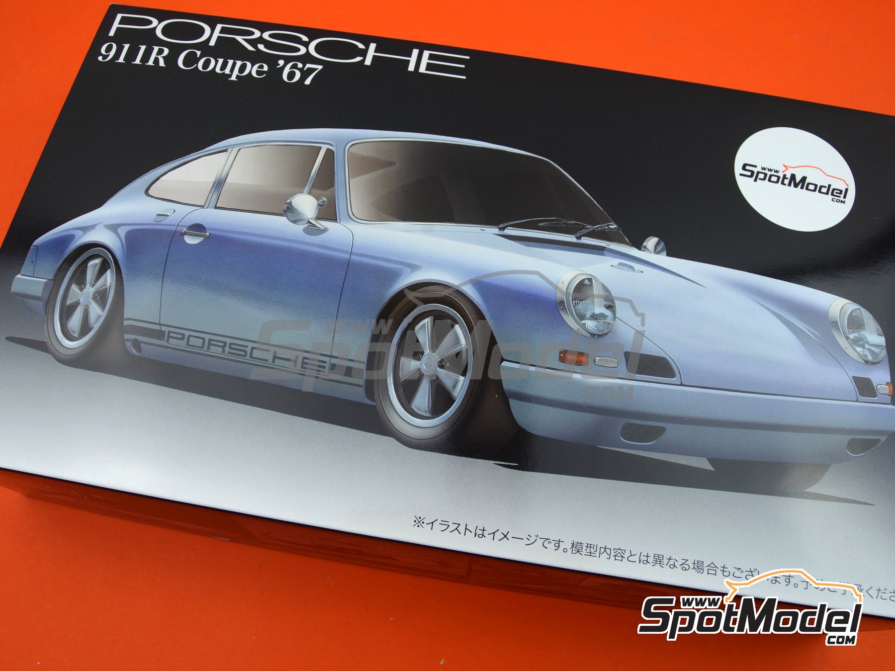 Image 17: Porsche 911 R Coupe -  1967 | Car scale model kit in 1/24 scale manufactured by Fujimi (ref.&nbsp;FJ127033, also 4968728127033, 12703 and RS-121)
