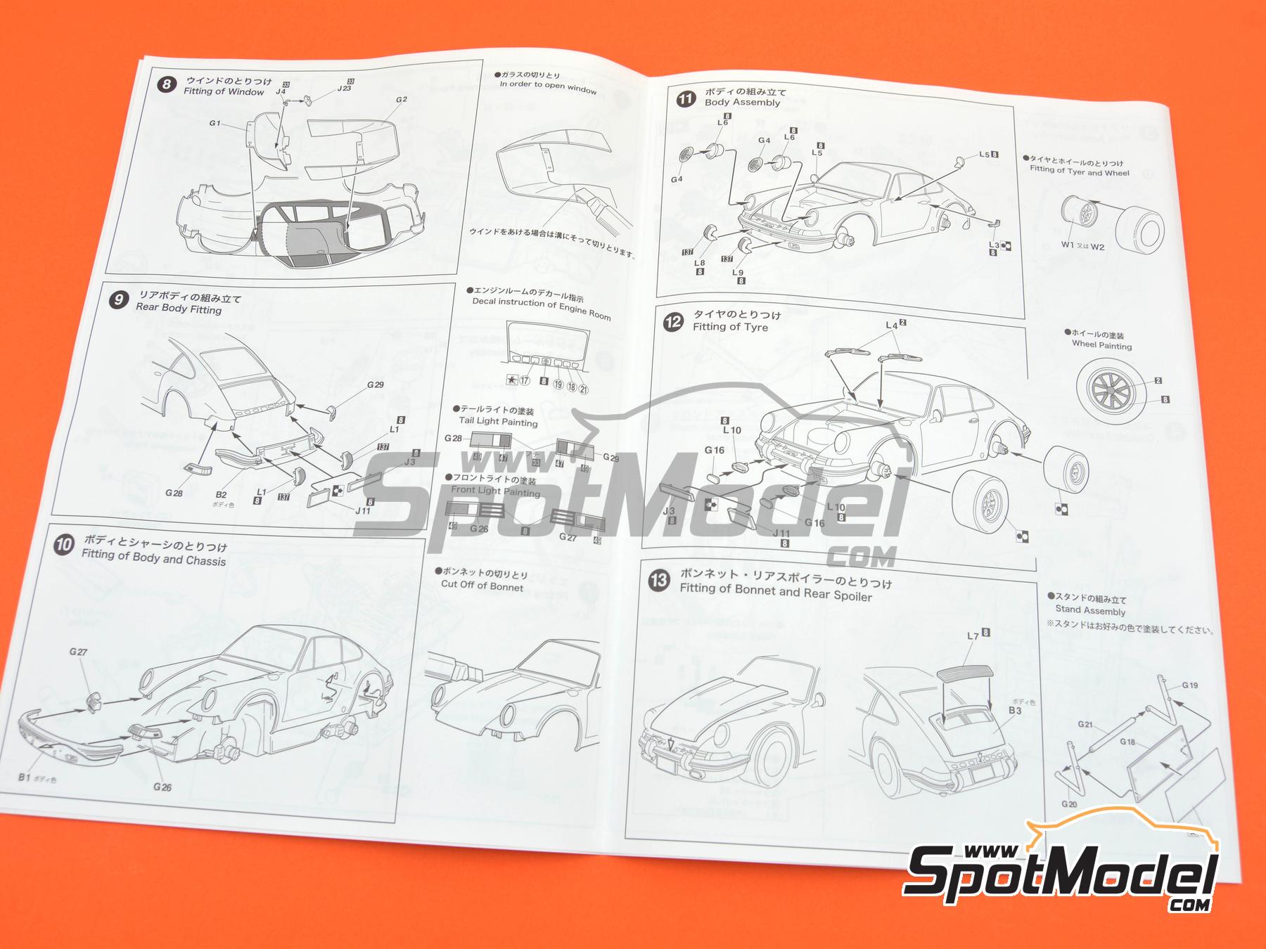Image 16: Porsche 911 S Coupe -  1969 | Maqueta de coche en escala&nbsp;1/24 fabricado por Fujimi (ref.&nbsp;FJ127040, tambien 4968728127040, 127040 y 12704)