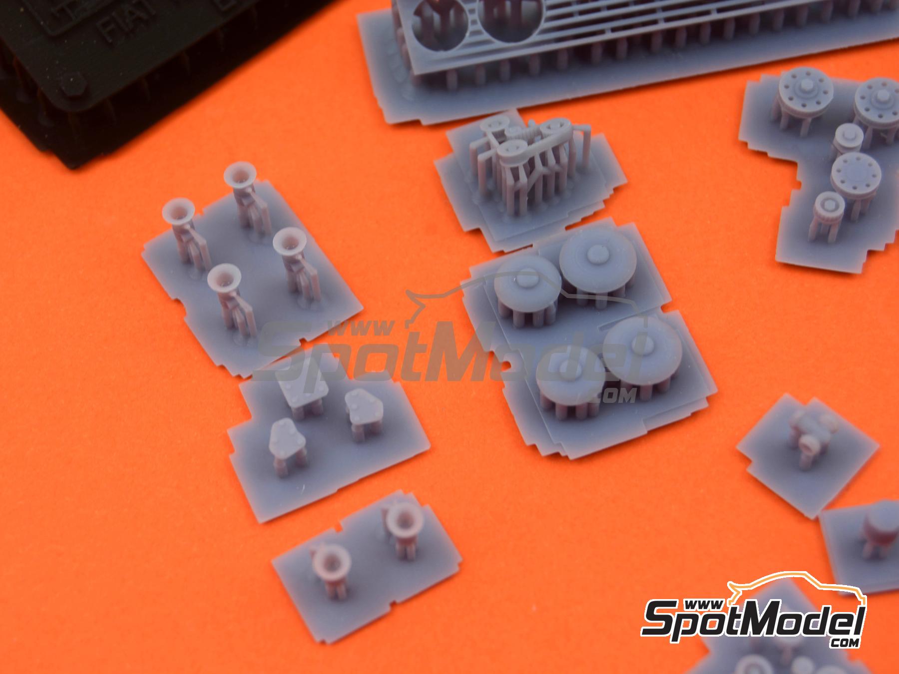 Image 11: Fiat 131 Abarth Group 4 | Engine in 1/24 scale manufactured by GPmodeling (ref.&nbsp;131ITA124)