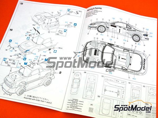Image 9: Toyota Celica Turbo 4WD Repsol - Tour de Corse 1992 | Model car kit in 1/24 scale manufactured by Hasegawa (ref.&nbsp;20291)