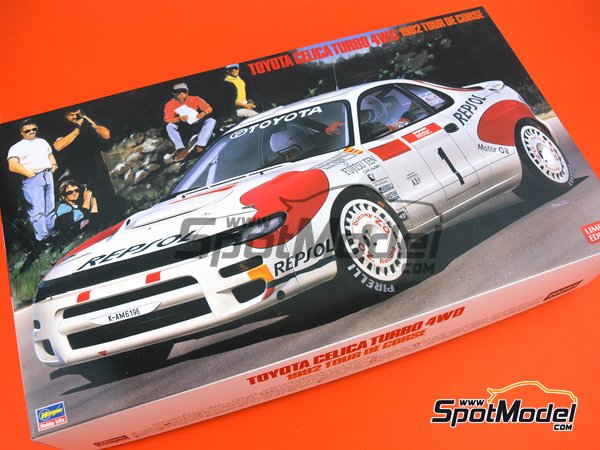 Image 11: Toyota Celica Turbo 4WD Repsol - Tour de Corse 1992 | Model car kit in 1/24 scale manufactured by Hasegawa (ref.&nbsp;20291)