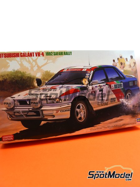 Mitsubishi Galant VR-4 Ralli Art - Safari Rally 1992 | Model car kit in 1/24 scale manufactured by Hasegawa (ref.&nbsp;20307) image