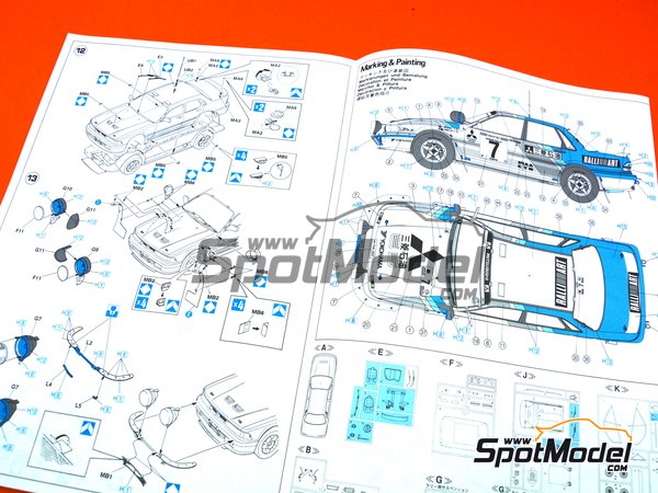 Image 9: Mitsubishi Galant VR-4 Ralli Art - Safari Rally 1992 | Model car kit in 1/24 scale manufactured by Hasegawa (ref.&nbsp;20307)