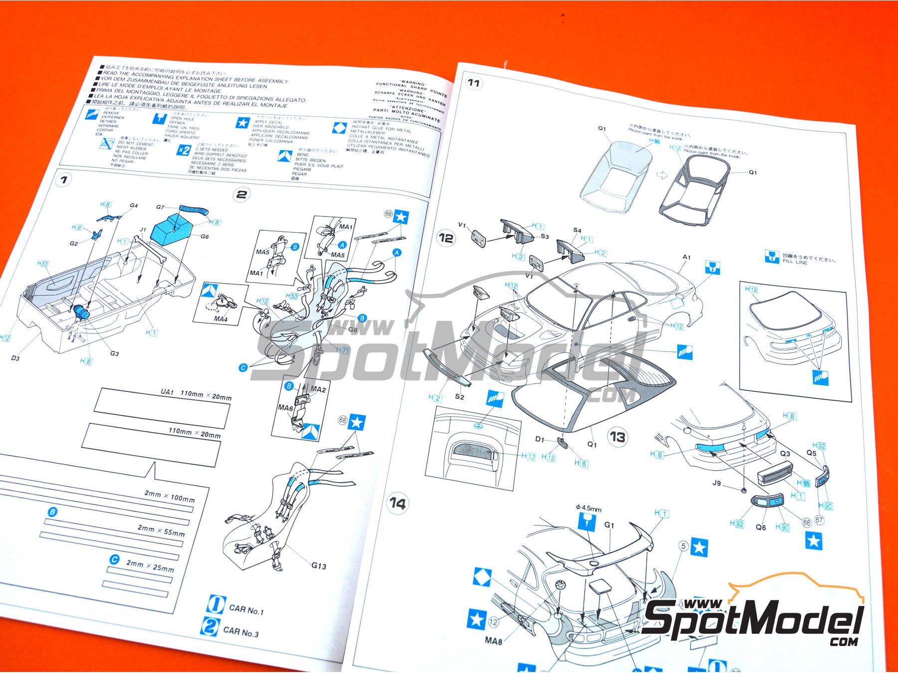 Image 7: Toyota Celica Turbo 4WD Toyota Castrol Team - Safari Rally 1993 | Model car kit in 1/24 scale manufactured by Hasegawa (ref.&nbsp;20309)