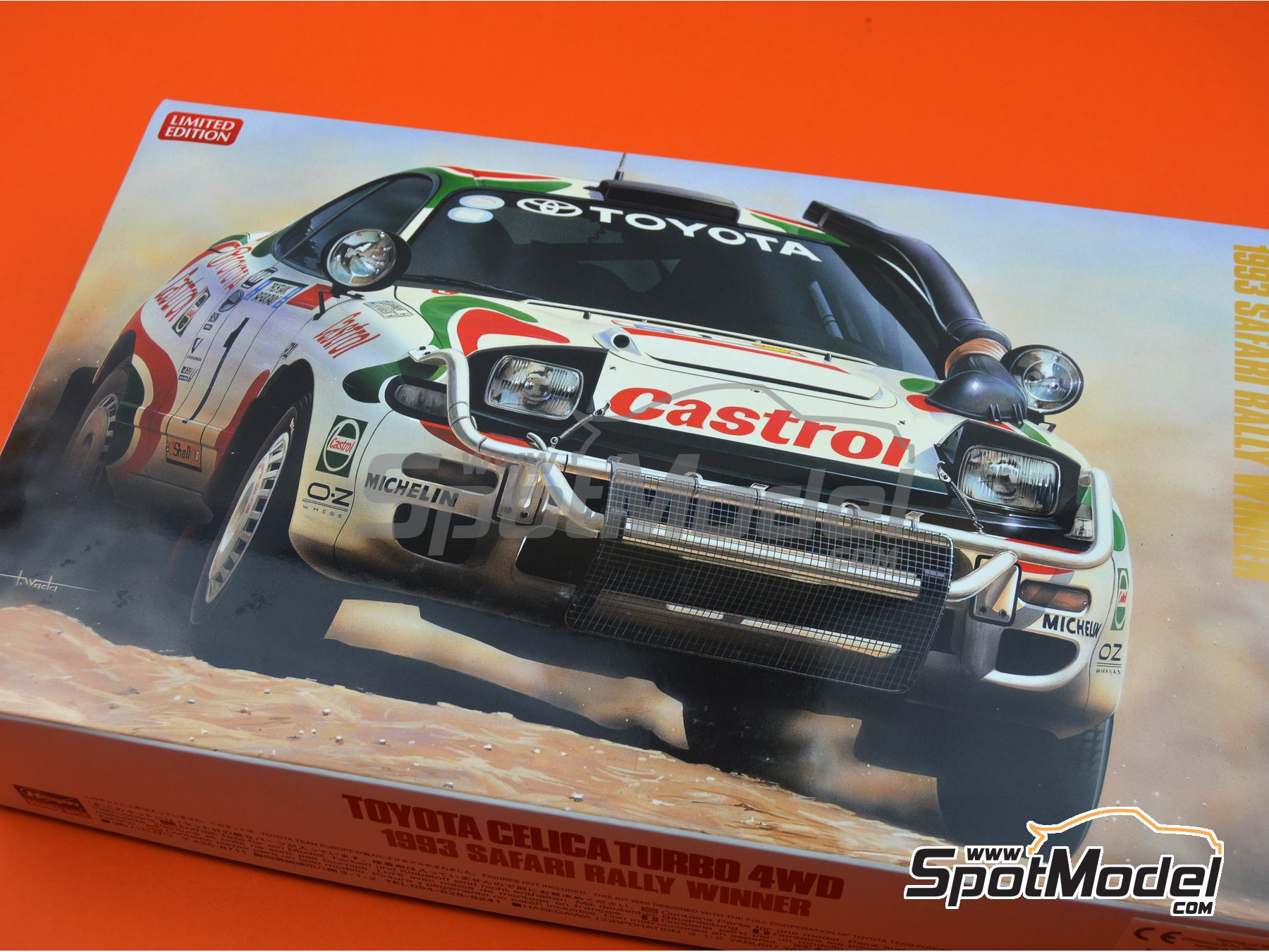 Image 10: Toyota Celica Turbo 4WD Toyota Castrol Team - Safari Rally 1993 | Model car kit in 1/24 scale manufactured by Hasegawa (ref.&nbsp;20309)