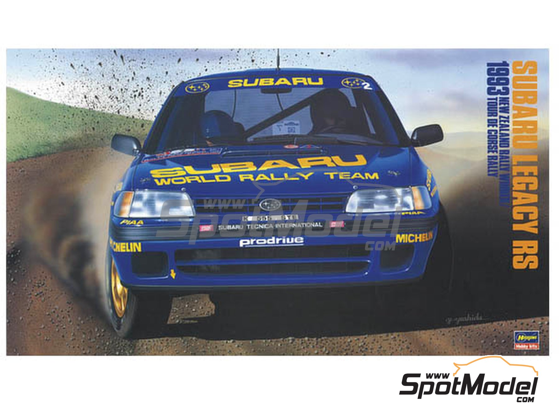Image 1: Subaru Legacy RS Subaru Rally Team - New Zealand rally, Tour de Corse 1993 | Model car kit in 1/24 scale manufactured by Hasegawa (ref.&nbsp;20311)