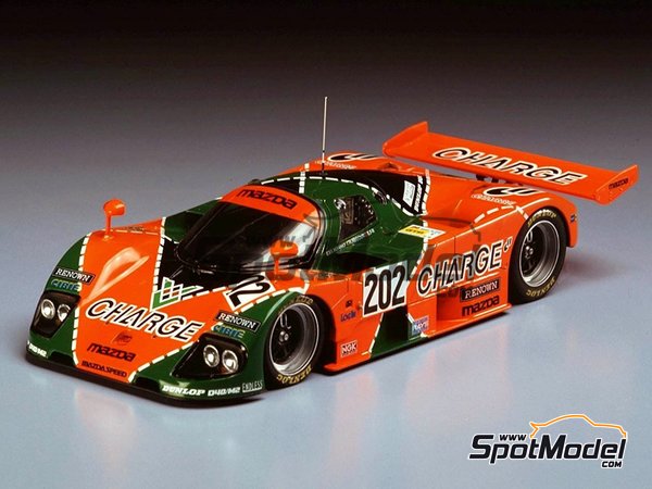 Image 1: Mazda 767B Equipo Mazdaspeed patrocinado por Charge - 24 Horas de Le Mans 1989 | Maqueta de coche en escala 1/24 fabricado por Hasegawa (ref. 20312, tambien 4967834203129)