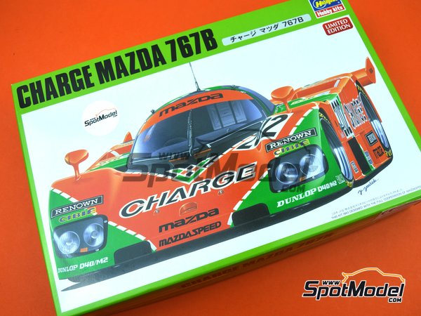 Image 12: Mazda 767B Equipo Mazdaspeed patrocinado por Charge - 24 Horas de Le Mans 1989 | Maqueta de coche en escala 1/24 fabricado por Hasegawa (ref. 20312, tambien 4967834203129)