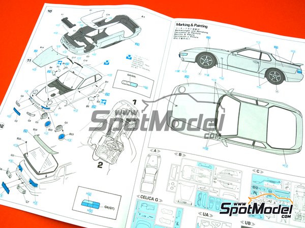 Image 10: Porsche 968 Club Sport | Model car kit in 1/24 scale manufactured by Hasegawa (ref.&nbsp;20317)