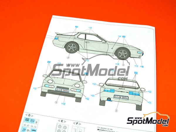 Image 11: Porsche 968 Club Sport | Model car kit in 1/24 scale manufactured by Hasegawa (ref.&nbsp;20317)