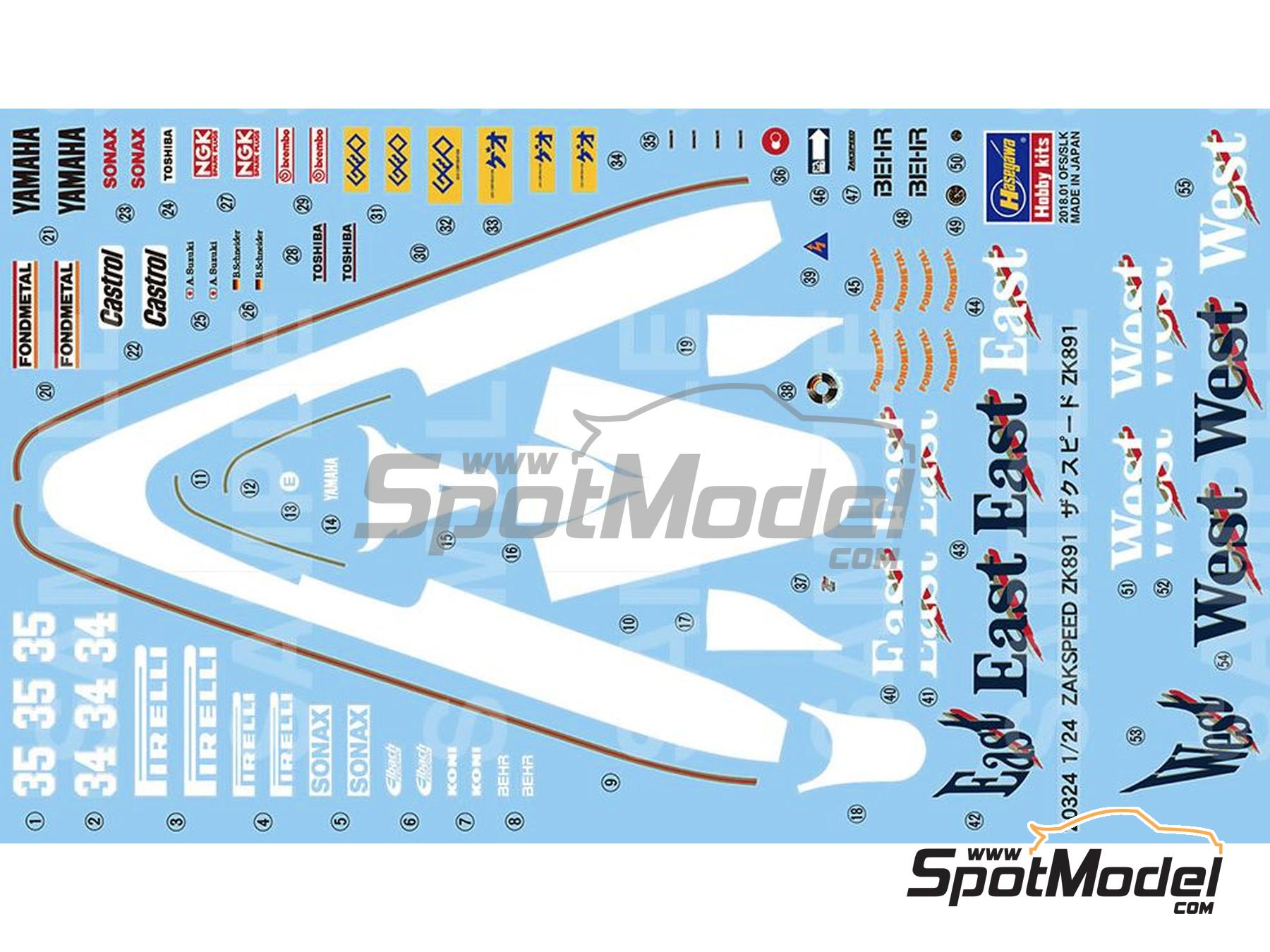 Hasegawa 20324: Car scale model kit 1/24 scale - Zakspeed